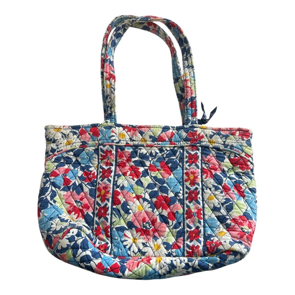 Vera Bradley shoulder bag in the "Summer Cottage" floral pattern.
